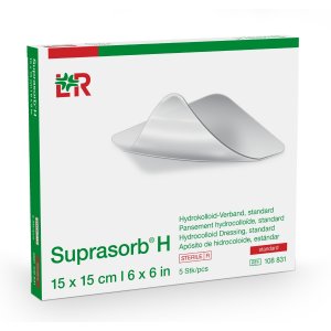 Suprasorb H Hydrokolloid-Verband steril, d&uuml;nn, 15x15cm | 5 St&uuml;ck